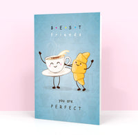 Biglietto Auguri CLASSIC - BEST FRIENDS BREAKFAST Blue