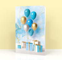 Biglietto Auguri CLASSIC - BALLOONS ROMANTIC Blue
