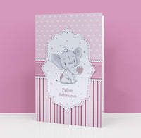 Biglietto Auguri CLASSIC - ELEFANTINA Rosa