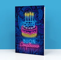 Biglietto Auguri CLASSIC - Compleanno NEON