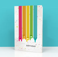 Biglietto Auguri CLASSIC - COLORED BANDS