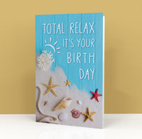 Biglietto Auguri CLASSIC - BIRTHDAY BEACH LETTERING