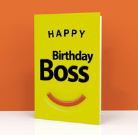 Biglietto Auguri CLASSIC - HAPPY BIRTHDAY BOSS Yellow