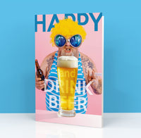 Biglietto Auguri CLASSIC - BIRTHDAY DRINK BEER Pink