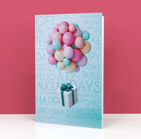 Biglietto Auguri CLASSIC - GIFT BOX BALLOONS Tiffany