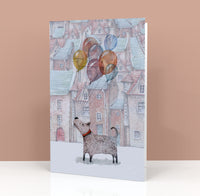 Biglietto Auguri CLASSIC - LITTLE DOG BALLOONS