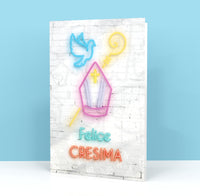 Biglietto Auguri CLASSIC - CRESIMA Neon