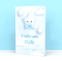 Biglietto Auguri CLASSIC - É NATA UNA STELLA Blu