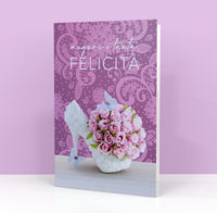 Biglietto Auguri CLASSIC - HEELS WEDDING Pink